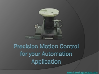 Precision Motion Control for your Automation Application