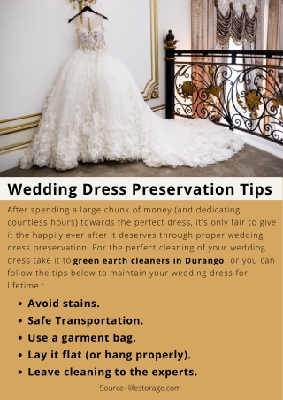 Wedding Dress Preservation Tips