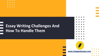 Essay Writing Challenges And How To Handle Them