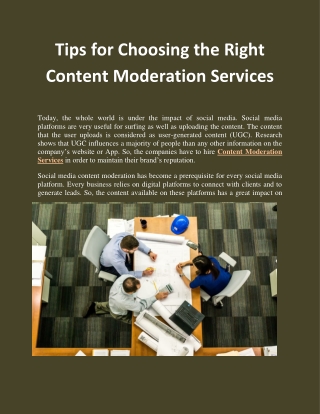 Tips for Choosing the Right Content Moderation Services