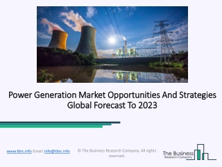 Power Generation Market 2021: Global Industry Analysis By Size, Share, Growth, Trends And Forecast Till 2031