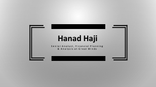 Hanad Haji - A Highly Competent Professional