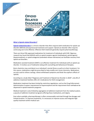 what is Opioid-related Disorders