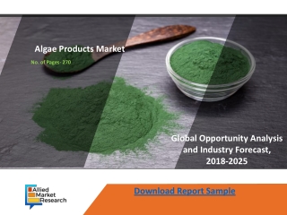 Algae Products Market Dynamics, Drivers and Restraints, Current Trends & Forecast 2025