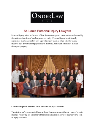 St. Louis personal injury Lawyers