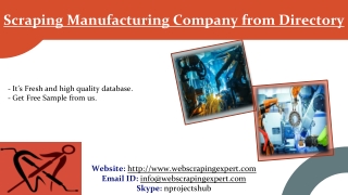 Scraping Manufacturing Company from Directory