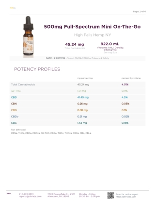 500mg Full-Spectrum Mini On-The-Go