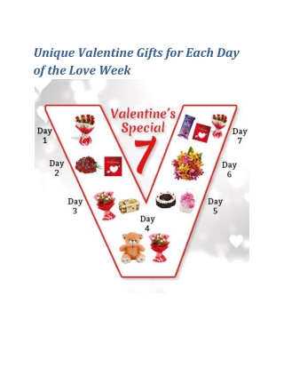 Unique Valentine Gifts for Each Day of the Love Week