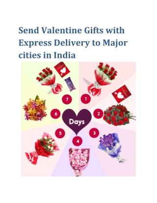 Send Valentine Gifts with Express Delivery to Major cities in India