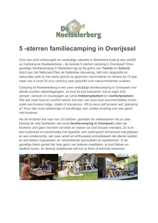Camping de Noetselerberg - Familiecamping Nederland