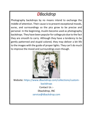 Shop Custom Photo Backdrop | Dbackdrop