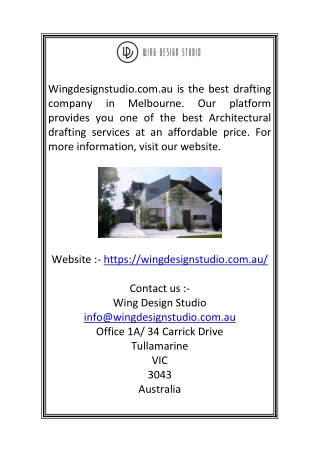 Drafting company in Melbourne | Wingdesignstudio.com.au