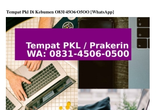 Tempat Pkl Di Kebumen 083I•4506•0500[WA]