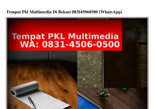Tempat Pkl Multimedia Di Bekasi Ô831•45Ô6•Ô5ÔÔ(WA)