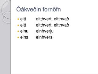 Óákveðin fornöfn
