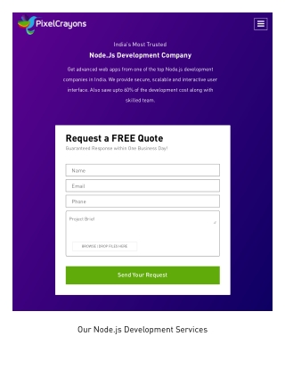 India's Most Trusted Node.Js Development Company