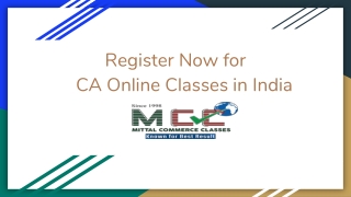 CA Online Classes in India