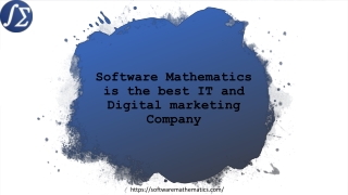 Software Mathematics is the best IT and Digital marketing Company