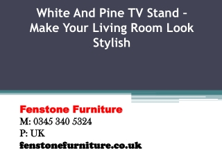 White And Pine TV Stand – Make Your Living Room Look Stylish