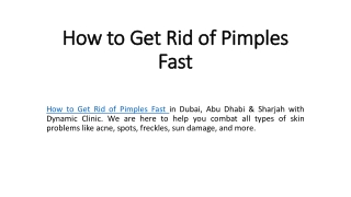 Here is How to Get Rid of Pimples Fast