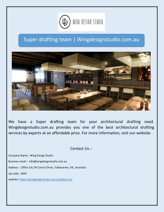 Super drafting team | Wingdesignstudio.com.au