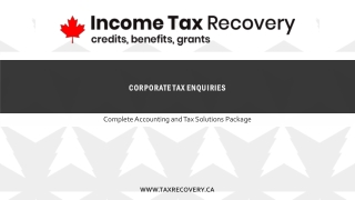 Corporate Tax Enquiries