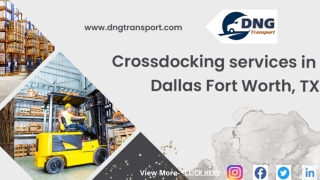Cross Docking services Dallas Fort Worth airport Texas