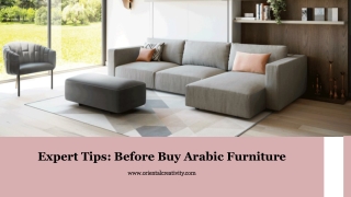 Expert Tips Before Buy Arabic Furniture