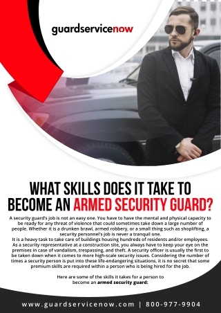 Armed Security Guards | GuardServiceNow