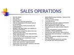 SALES OPERATIONS