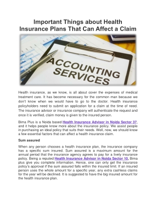 Important things about health insurance schemes that may have an impact on claims