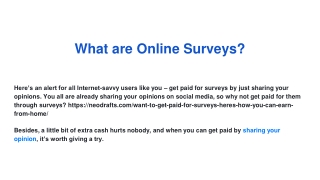 What are Online Surveys.