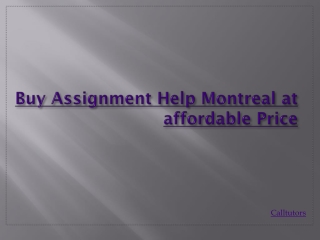 Buy Assignment Help Montreal at affordable Price By Experts