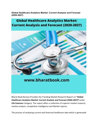 Global Healthcare Analytics Market Forecast 2020-2027