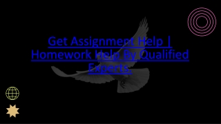 Get Assignment Help | Homework Help By Qualified Experts.