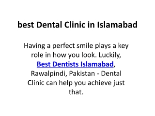 best Dental Clinic in Islamabad