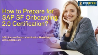 How to Prepare for SAP SF Onboarding 2.0 (C_THR97_2011) Certification?