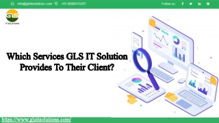 Which Services GLS IT Solution Provides To Their Client?-Website Design and Development Company In Noida
