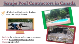 Scrape Pool Contractors in Canada