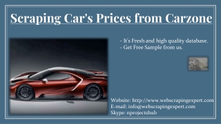 Scraping Car's Prices from Carzone
