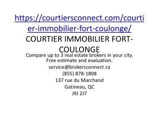 COURTIER IMMOBILIER FORT-COULONGE