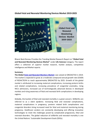 Global Fetal and Neonatal Monitoring Devices  Market