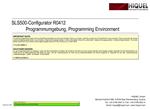SLS500-Configurator R0412 Programmumgebung, Programming Environment