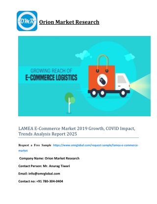 LAMEA E-Commerce Market 2019 Growth, COVID Impact, Trends Analysis Report 2025