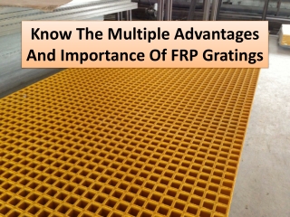 Many advantages compared with FRP Grating