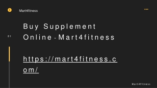 Buy Online Supplement - Mart4fitness