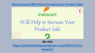 How Instacart Will Help to Increase Your Product Sale