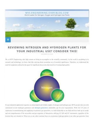 Reviewing Nitrogen and hydrogen plants for your industrial use? Consider this!