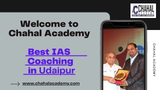 Best IAS Coaching Online in Udaipur– Chahal Academy