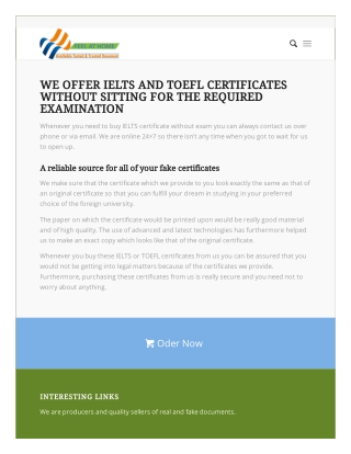Buy TOEFL Certificate from Premierbills